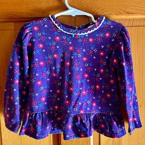 Vintage Floral Purple Kids Shirt